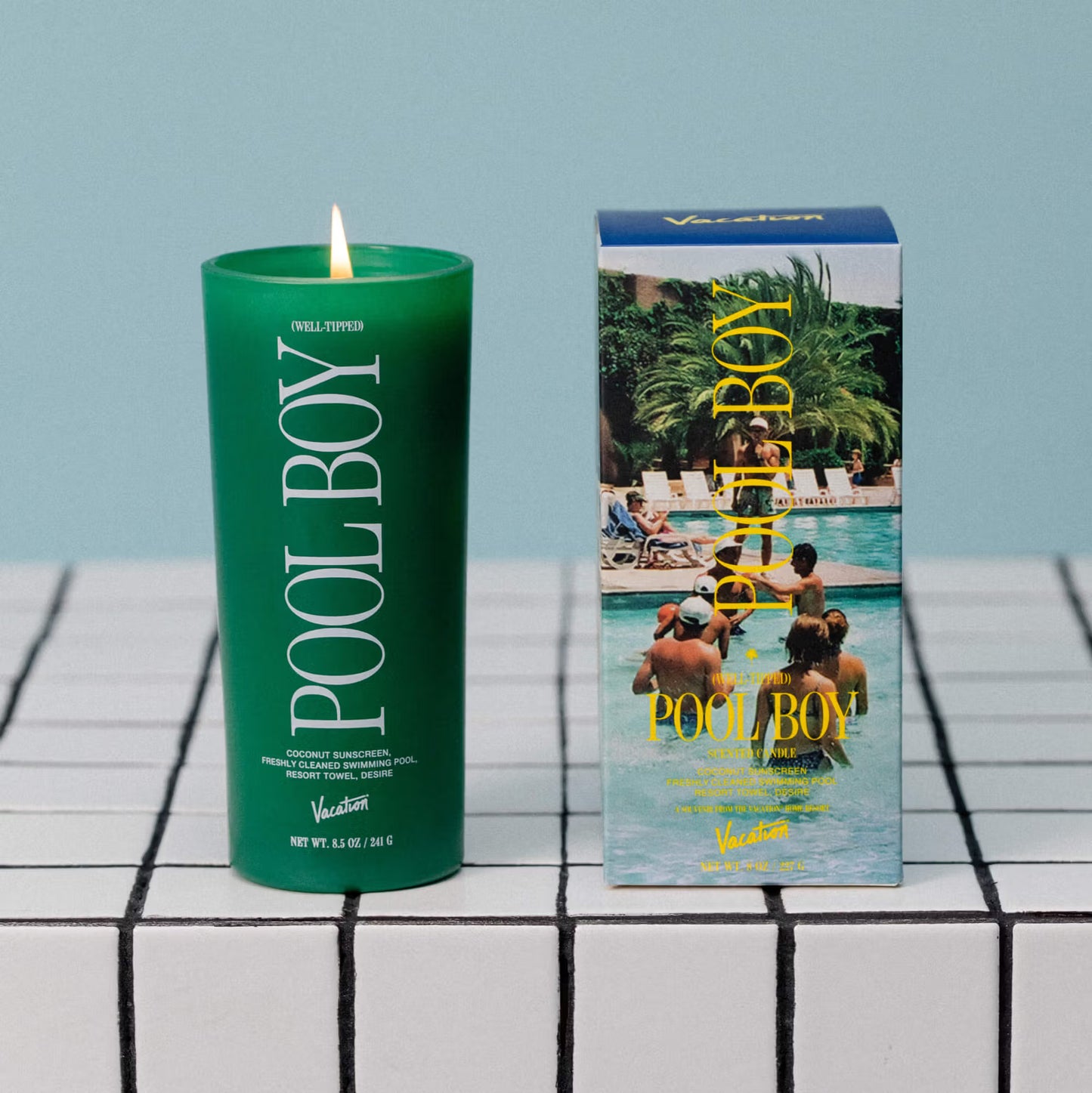 WELL-TIPPED POOL BOY CANDLE