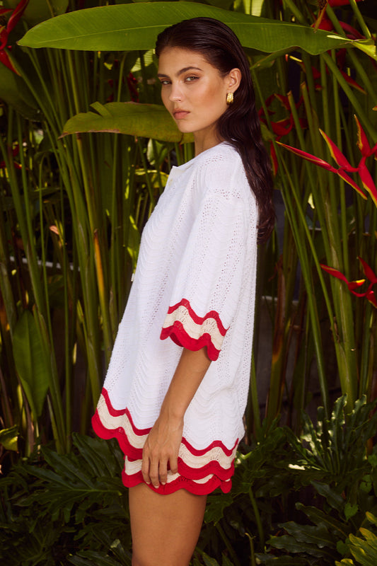 BILLIE WHITE/RED SET