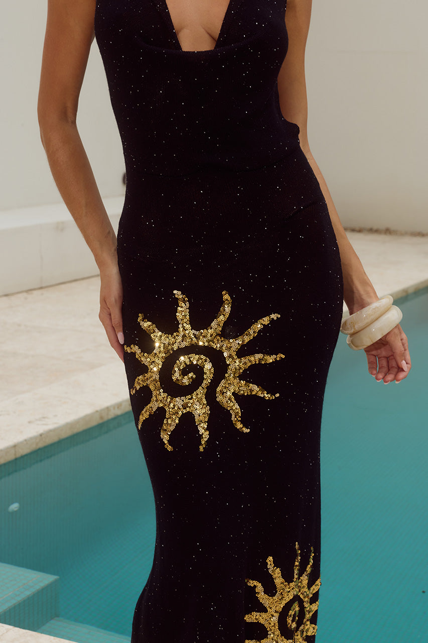YASMINA BLACK MAXI