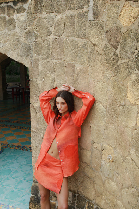 BOOGIE SKIRT RED MOON BROWN/PINK