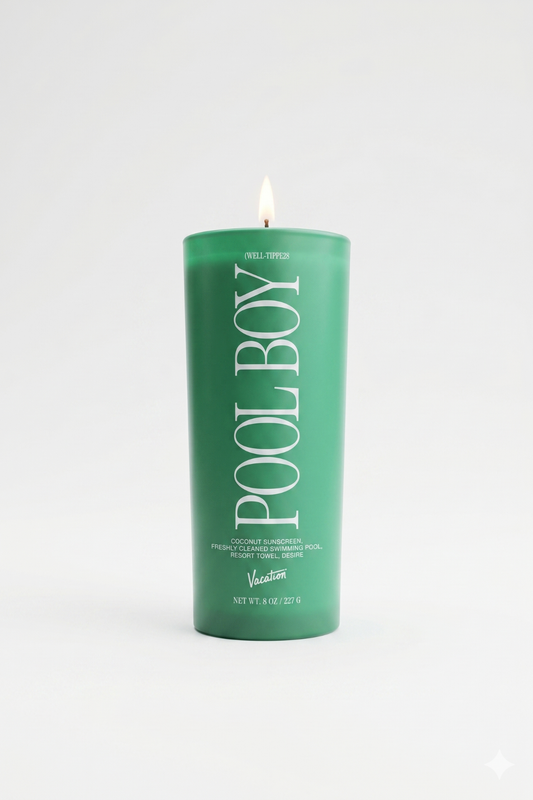 WELL-TIPPED POOL BOY CANDLE