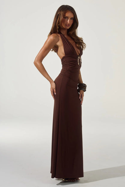 MAXI DRESS - ARINA ESPRESSO