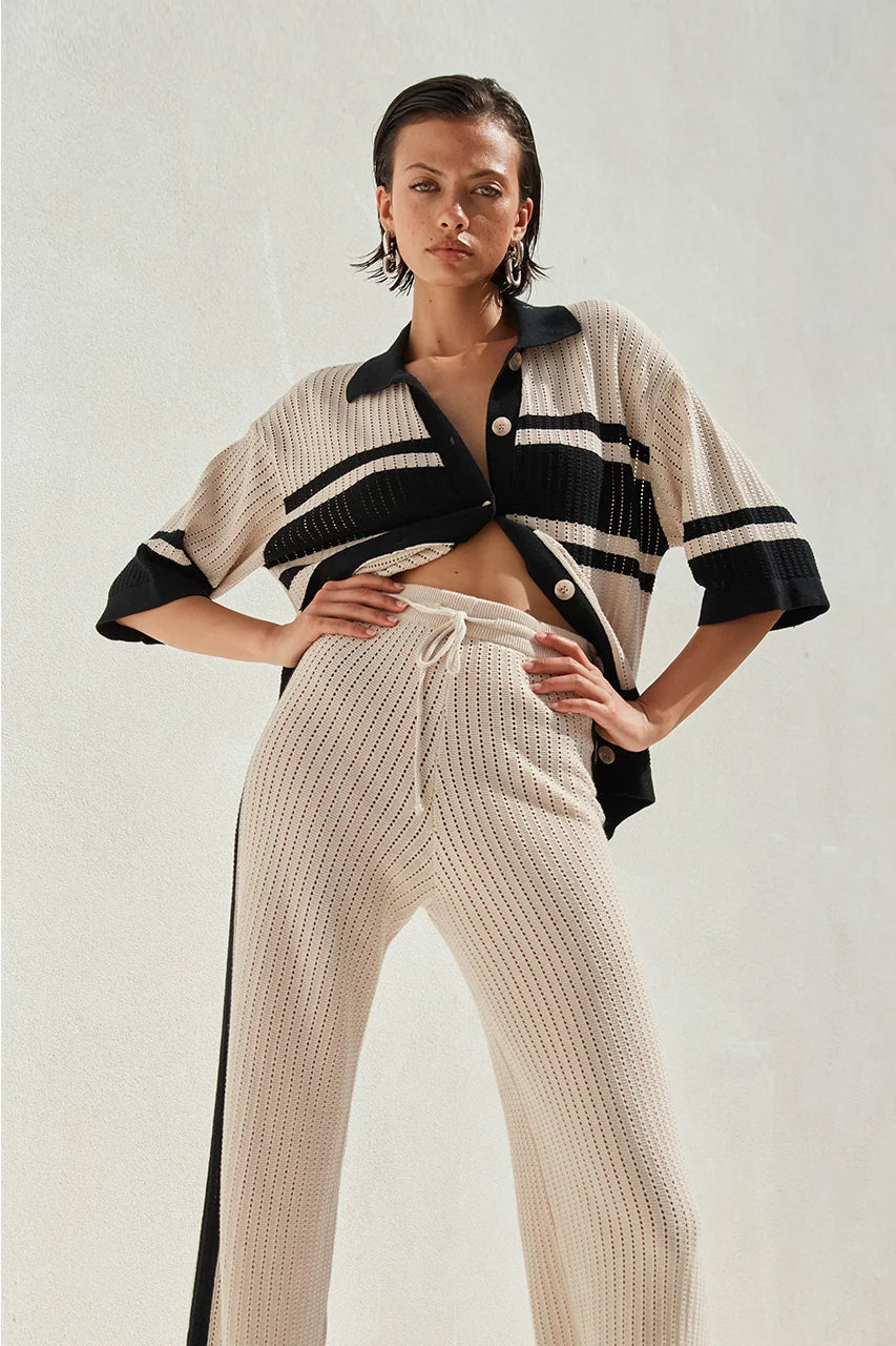 PANT - BIANKI / SAND BLACK