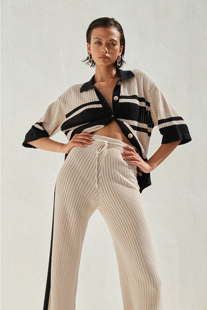 BIANKI SAND/BLACK SET