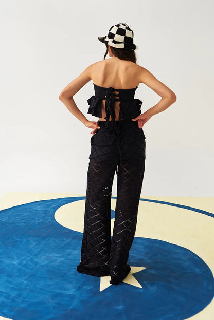 MOONLIGHT DANCING PANTS & TOP IN BLACK SAVAGE
