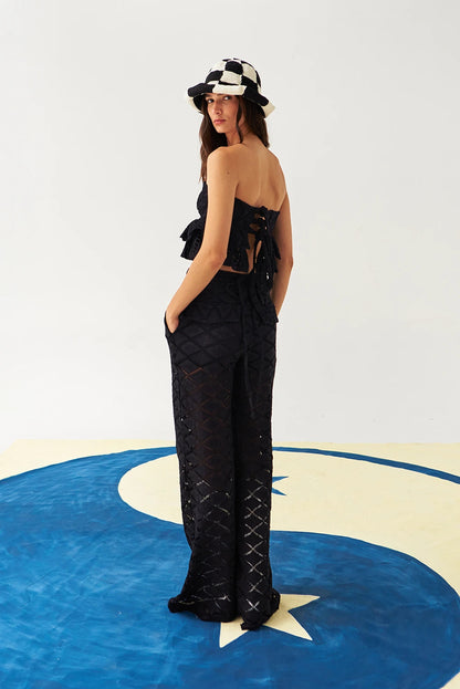 MOONLIGHT DANCING PANTS & TOP IN BLACK SAVAGE
