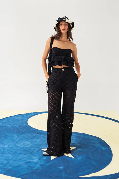 MOONLIGHT DANCING PANTS & TOP IN BLACK SAVAGE