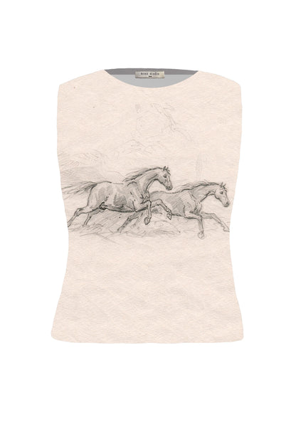 TOP - LUCKY HORSE BY MOSS STUDIO
