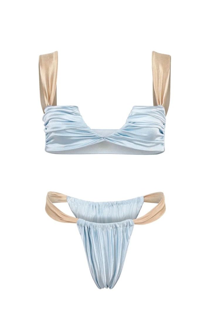 ANA BRETAÑA SET HONEY GOLD PASTEL BLUE