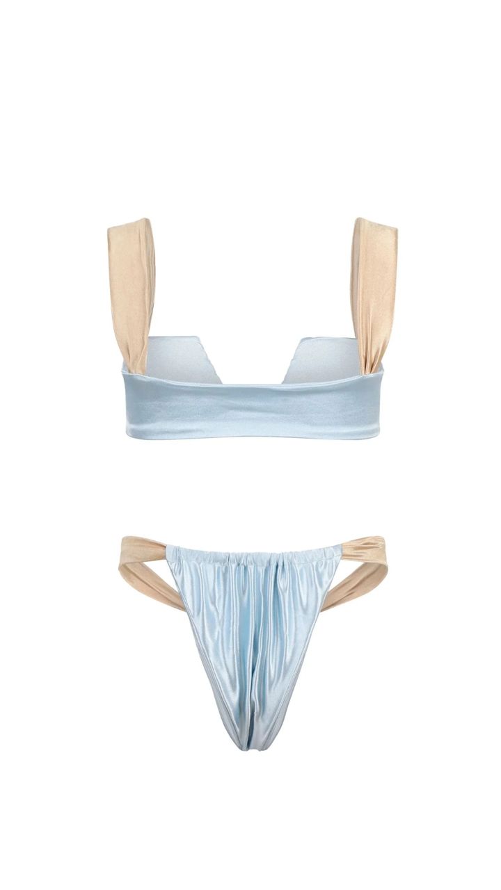 ANA BRETAÑA SET HONEY GOLD PASTEL BLUE