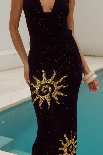 YASMINA BLACK MAXI