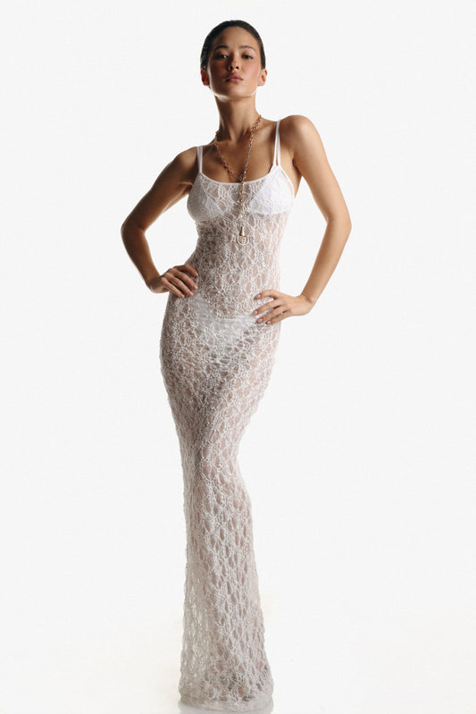 MUSE LONG DRESS WHITE
